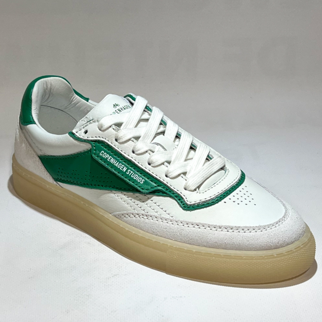 Copenhagen Studios CPH90 leather mixwhite/green - Copenhagen Studios