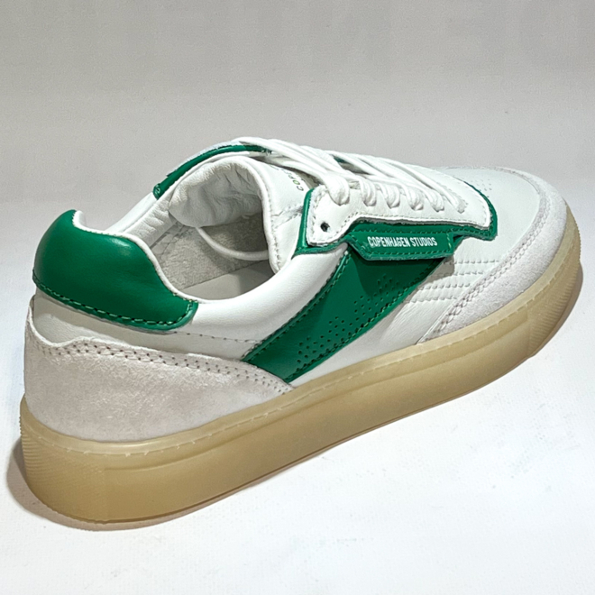 Copenhagen Studios CPH90 leather mixwhite/green - Copenhagen Studios